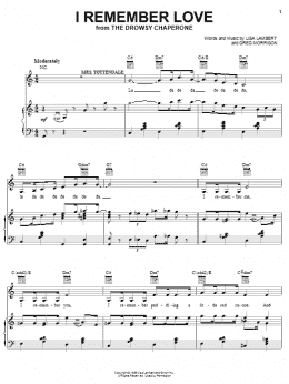 page one of I Remember Love (Piano, Vocal & Guitar Chords (Right-Hand Melody))