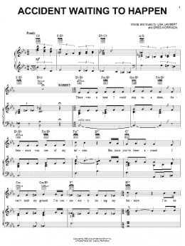 page one of Accident Waiting To Happen (Piano, Vocal & Guitar Chords (Right-Hand Melody))