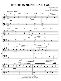 page one of There Is None Like You (arr. Phillip Keveren) (Big Note Piano)