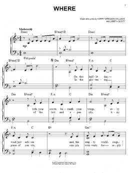 page one of Where (Easy Piano)