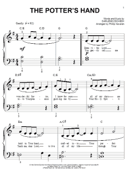 page one of The Potter's Hand (arr. Phillip Keveren) (Big Note Piano)