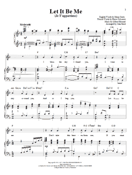 page one of Let It Be Me (Je T'appartiens) (Piano & Vocal)
