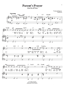 page one of Parent's Prayer (Let Go Of Two) (Piano & Vocal)
