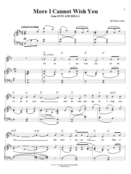 page one of More I Cannot Wish You (Piano & Vocal)