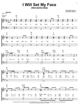 page one of Wonderful God I Will Set My Face (Piano, Vocal & Guitar Chords (Right-Hand Melody))