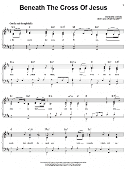 page one of Beneath The Cross (Piano, Vocal & Guitar Chords (Right-Hand Melody))