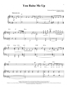 page one of You Raise Me Up (Piano & Vocal)