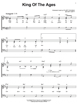 page one of King Of The Ages (Piano, Vocal & Guitar Chords (Right-Hand Melody))