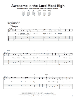 page one of Awesome Is The Lord Most High (Easy Guitar Tab)