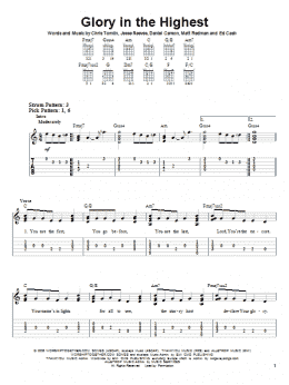 page one of Glory In The Highest (Easy Guitar Tab)