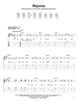 page one of Rejoice (Easy Guitar Tab)