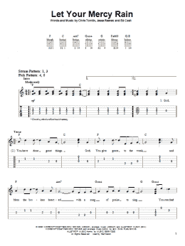 page one of Let Your Mercy Rain (Easy Guitar Tab)