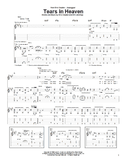 page one of Tears In Heaven (Guitar Tab)