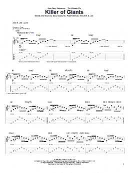 page one of Killer Of Giants (Guitar Tab)