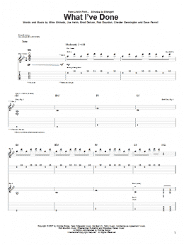 page one of What I've Done (Guitar Tab)