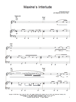 page one of Maxine's Interlude (Piano, Vocal & Guitar Chords (Right-Hand Melody))
