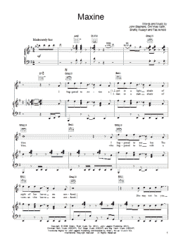 page one of Maxine (Piano, Vocal & Guitar Chords (Right-Hand Melody))