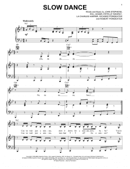 page one of Slow Dance (Piano, Vocal & Guitar Chords (Right-Hand Melody))