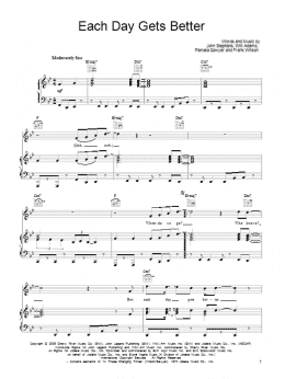 page one of Each Day Gets Better (Piano, Vocal & Guitar Chords (Right-Hand Melody))
