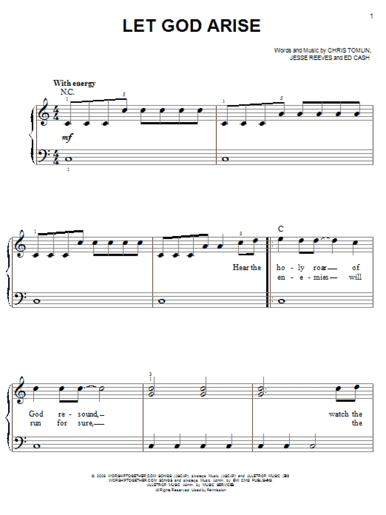 Let God Arise (Easy Piano)