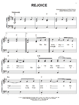 page one of Rejoice (Easy Piano)
