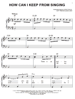 page one of How Can I Keep From Singing (Easy Piano)