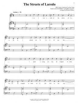 page one of The Streets Of Laredo (Piano & Vocal)