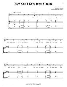 page one of How Can I Keep From Singing (Piano & Vocal)
