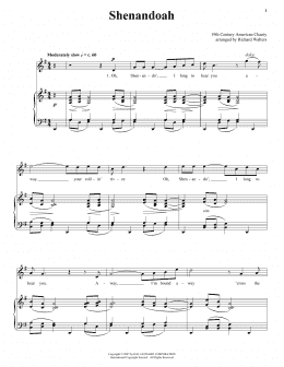 page one of Shenandoah (Piano & Vocal)