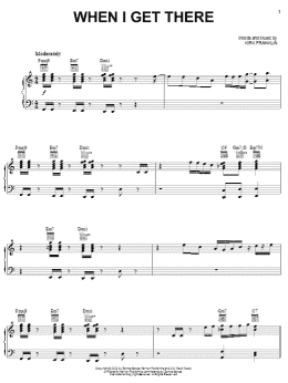 page one of When I Get There (Piano, Vocal & Guitar Chords (Right-Hand Melody))