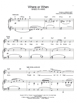 page one of Where Or When (Piano & Vocal)