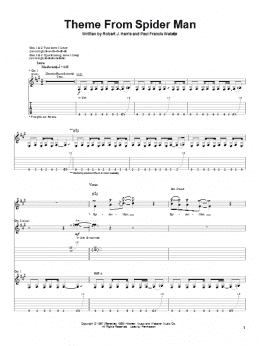page one of Theme From Spider-Man (Guitar Tab)