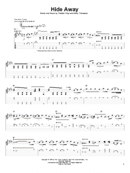 page one of Hide Away (Guitar Tab)