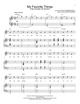 page one of My Favorite Things (Piano & Vocal)