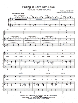 page one of Falling In Love With Love (Piano & Vocal)