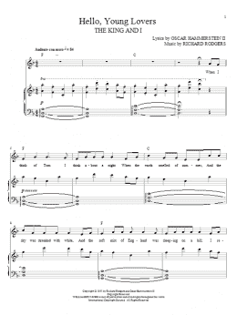 page one of Hello, Young Lovers (Piano & Vocal)