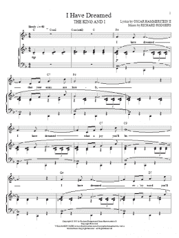 page one of I Have Dreamed (Piano & Vocal)