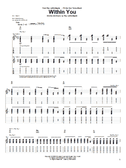 page one of Within You (Guitar Tab)