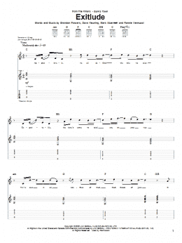 page one of Exitlude (Guitar Tab)