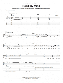 page one of Read My Mind (Guitar Tab)