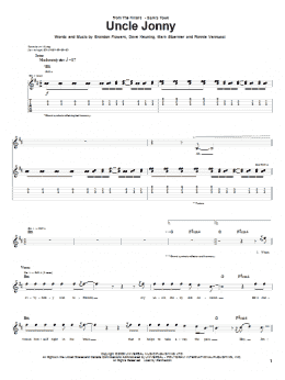 page one of Uncle Jonny (Guitar Tab)