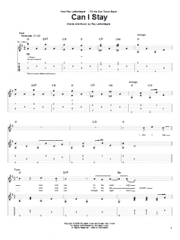 page one of Can I Stay (Guitar Tab)