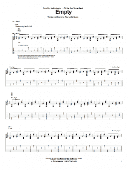 page one of Empty (Guitar Tab)