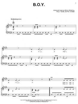 page one of B.O.Y. (Piano, Vocal & Guitar Chords (Right-Hand Melody))