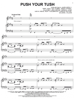 page one of Push Your Tush (Piano, Vocal & Guitar Chords (Right-Hand Melody))