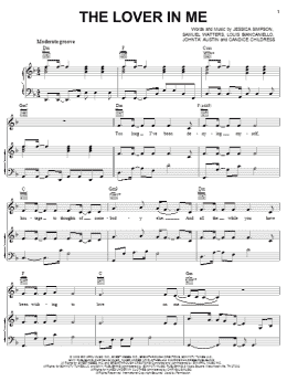 page one of The Lover In Me (Piano, Vocal & Guitar Chords (Right-Hand Melody))