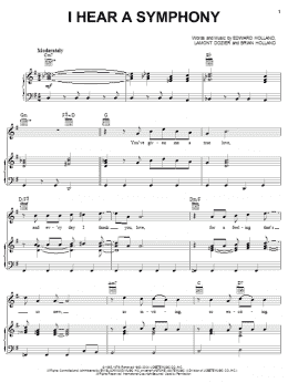 page one of I Hear A Symphony (Piano, Vocal & Guitar Chords (Right-Hand Melody))