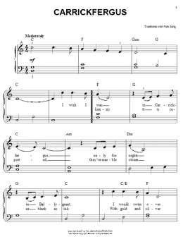 page one of Carrick Fergus (Easy Piano)