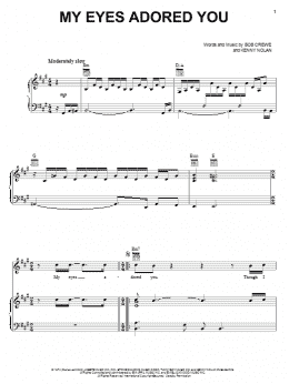 page one of My Eyes Adored You (Piano, Vocal & Guitar Chords (Right-Hand Melody))