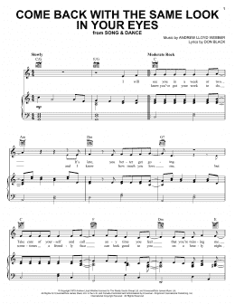 page one of Come Back With The Same Look In Your Eyes (Piano, Vocal & Guitar Chords (Right-Hand Melody))